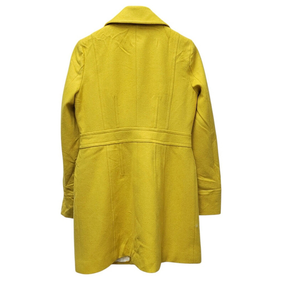 Tulle Front Button Coat Yellow Women's Size Small. Excellent Condition Pre-owned - Picture 2 of 10